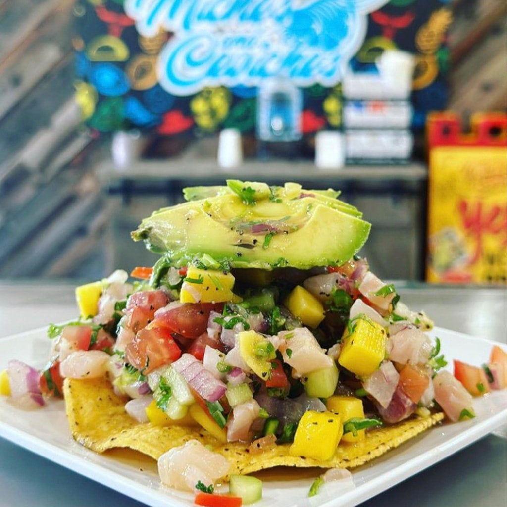 Tostada De Ceviche De Pescado Con Mango Miches And Ceviches tostada-de-ceviche-de-pescado-con-mango-miches-and-ceviches